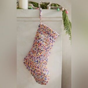 Anthropologie Terrain Rag Rug Stocking